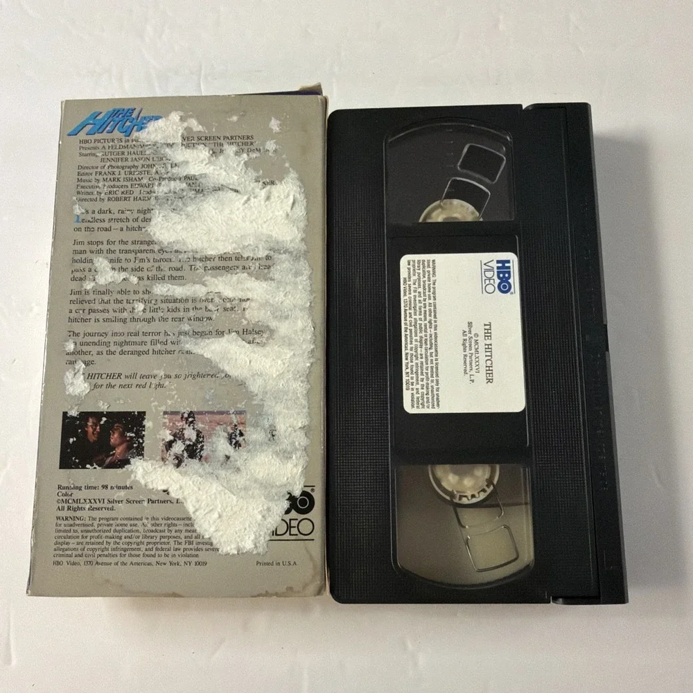 The Hitcher VHS 1986 Horror Suspense Original Release HBO Video Case Bad
